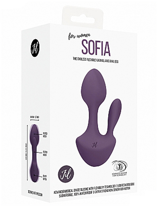 Виброяйцо Sofia с анальной стимуляцией, 35x135 мм