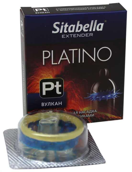 Насадка стимулирующая Extender Platino «Вулкан» с эластичными усиками