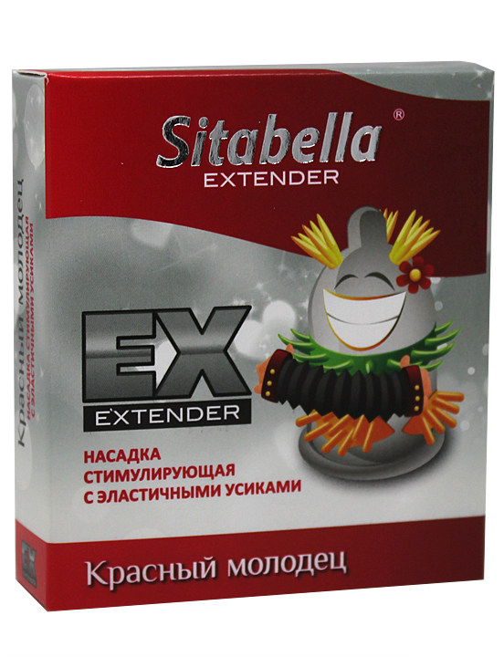 Насадка стимулирующая Extender «Красный молодец» с эластичными усиками