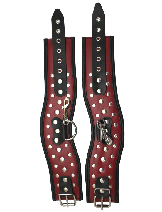 Поножи фигурные, красные, размер универсальный