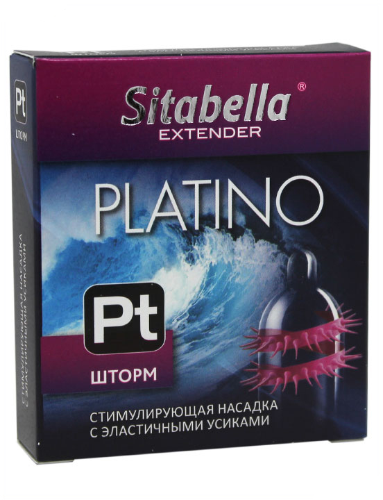 Насадка стимулирующая Extender Platino «Шторм» с эластичными усиками