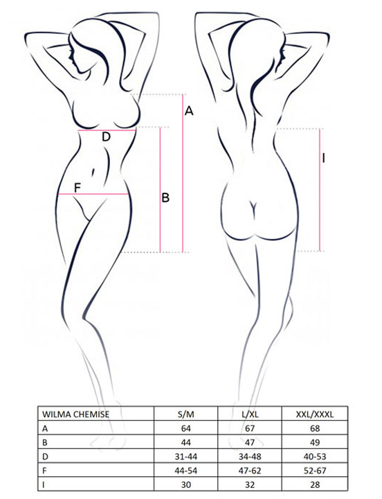 Комбинация Wilma White, белая, XXL/XXXL