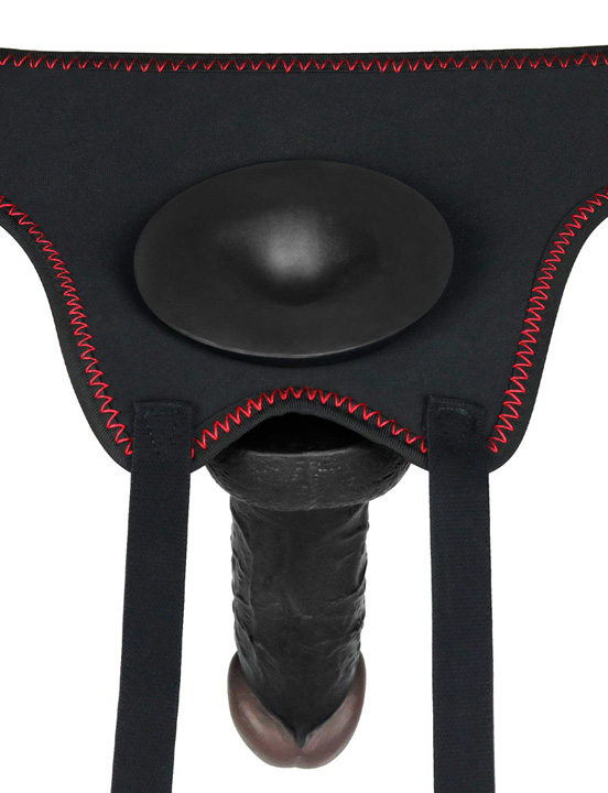 Страпон женский INGEN Easy Strapon Set 7.0'', чёрный, 36x180 мм