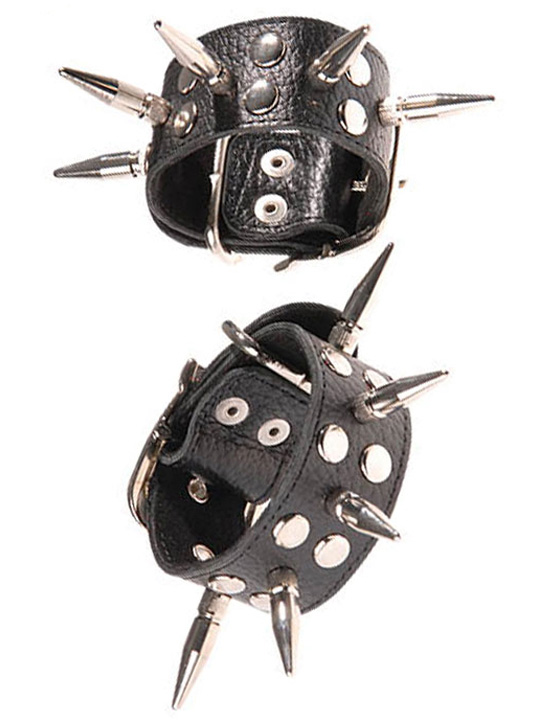 Наручники с шипами, чёрные