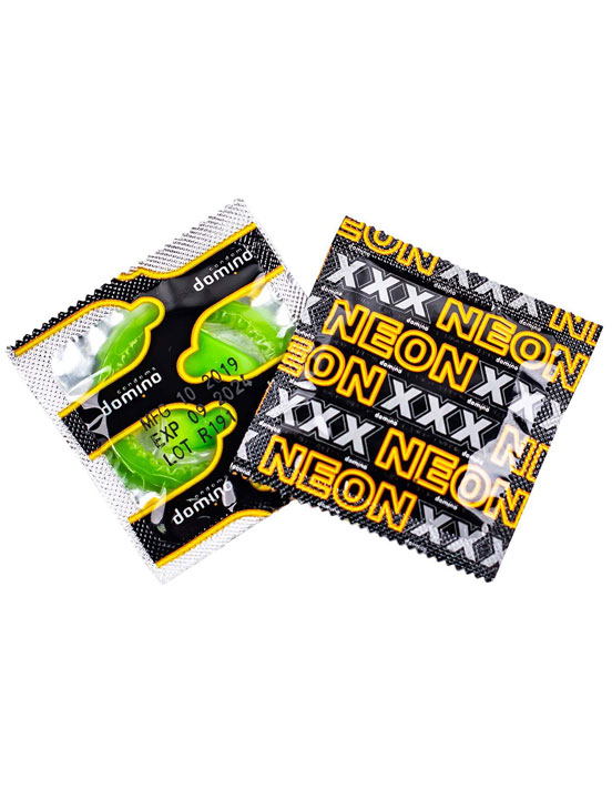 Презервативы Domino Neon Green, 3 шт.