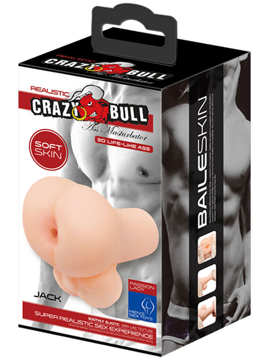 Мастурбатор Crazy Bull ручной, анус, с яичками, 80x130 мм