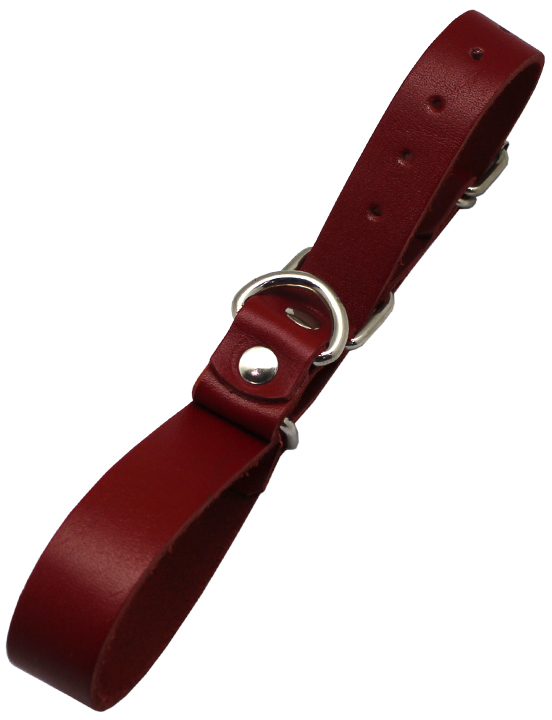 Наручи ременные с полукольцом, красный, размер универсальный