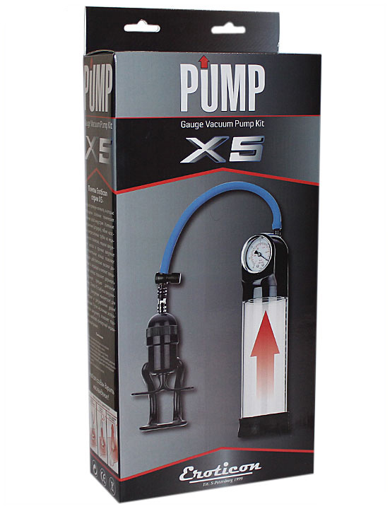 Помпа вакуумная Eroticon PUMP X5 с манометром, 70x200 мм
