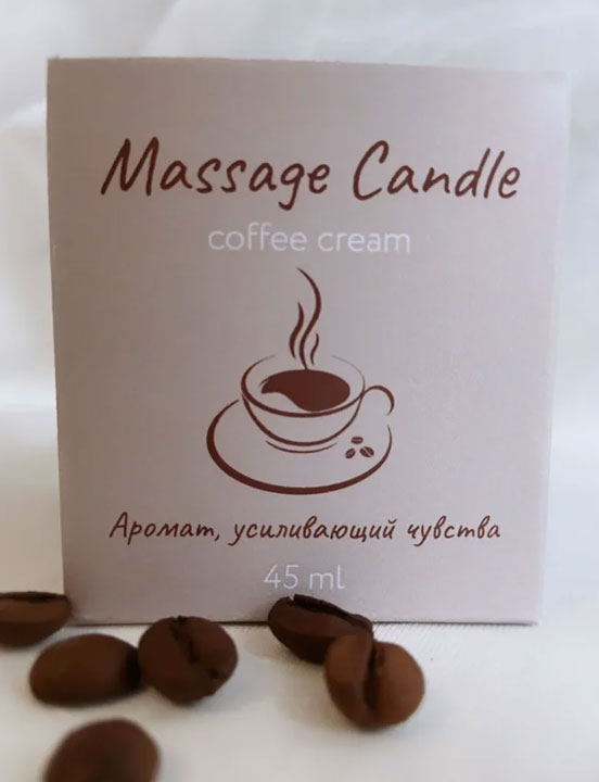 Массажная свеча в молочнике TIME HEAT «Кофейный крем», 45 мл
