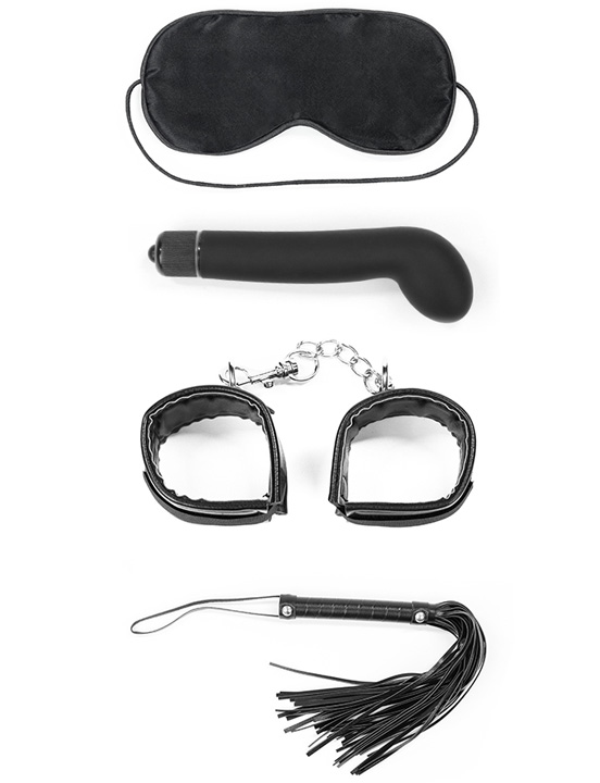 Набор Deluxe Bondage Kit для игр (маска, вибратор, наручники, плётка)