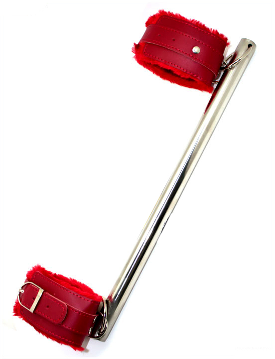 Распорка на руки, кожа, металл, красная