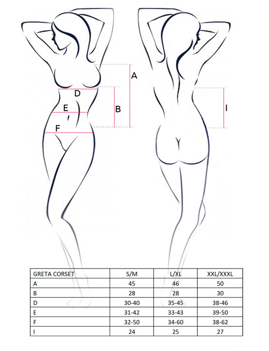 Корсет с подвязками Greta, розовый, S/M