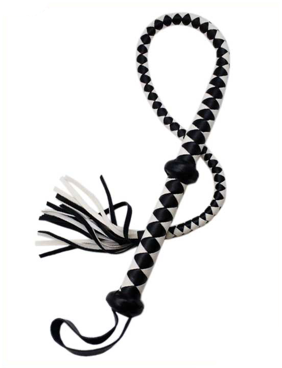 Плеть однохвостая, чёрно-белая, 112 см