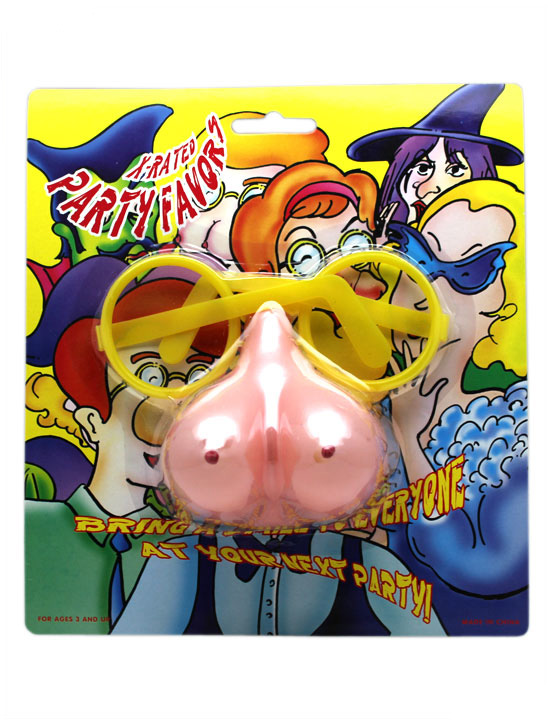 Очки с грудью, пластиковые