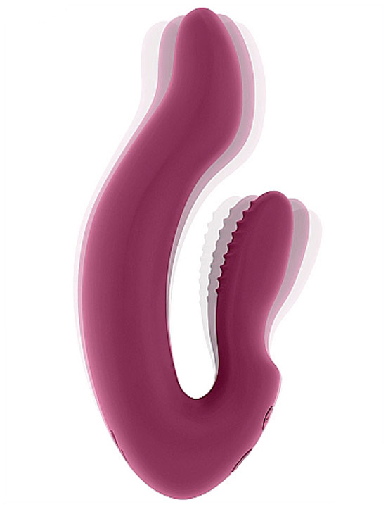 Вибратор гибкий двойной Hayden, USB, 30x150 мм