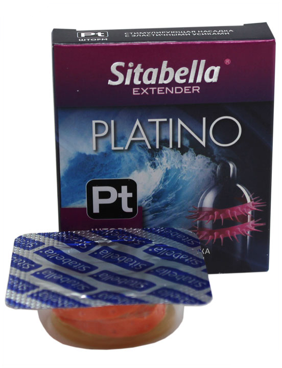 Насадка стимулирующая Extender Platino «Шторм» с эластичными усиками