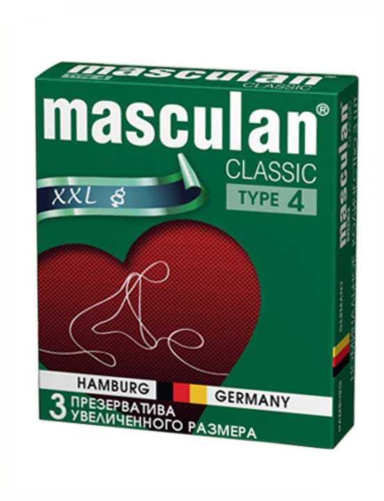 Презервативы Masculan 4 XXL, увеличенный размер, 3 шт.