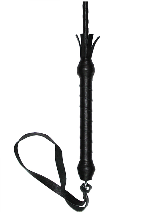 Стек витой, наконечник «кисточка - 20 см», длинный, чёрный, 1000 мм