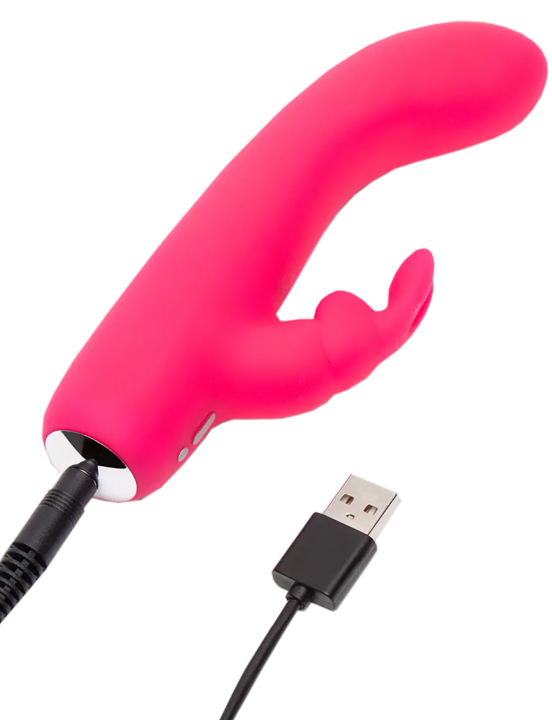 Минивибратор Happy Rabbit, розовый