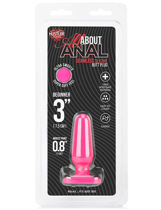 Плаг из ультрабархатистого силикона BEGINNER 3", розовый