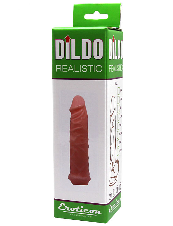 Фаллоимитатор Eroticon Realistic, телесный, 37x165 мм